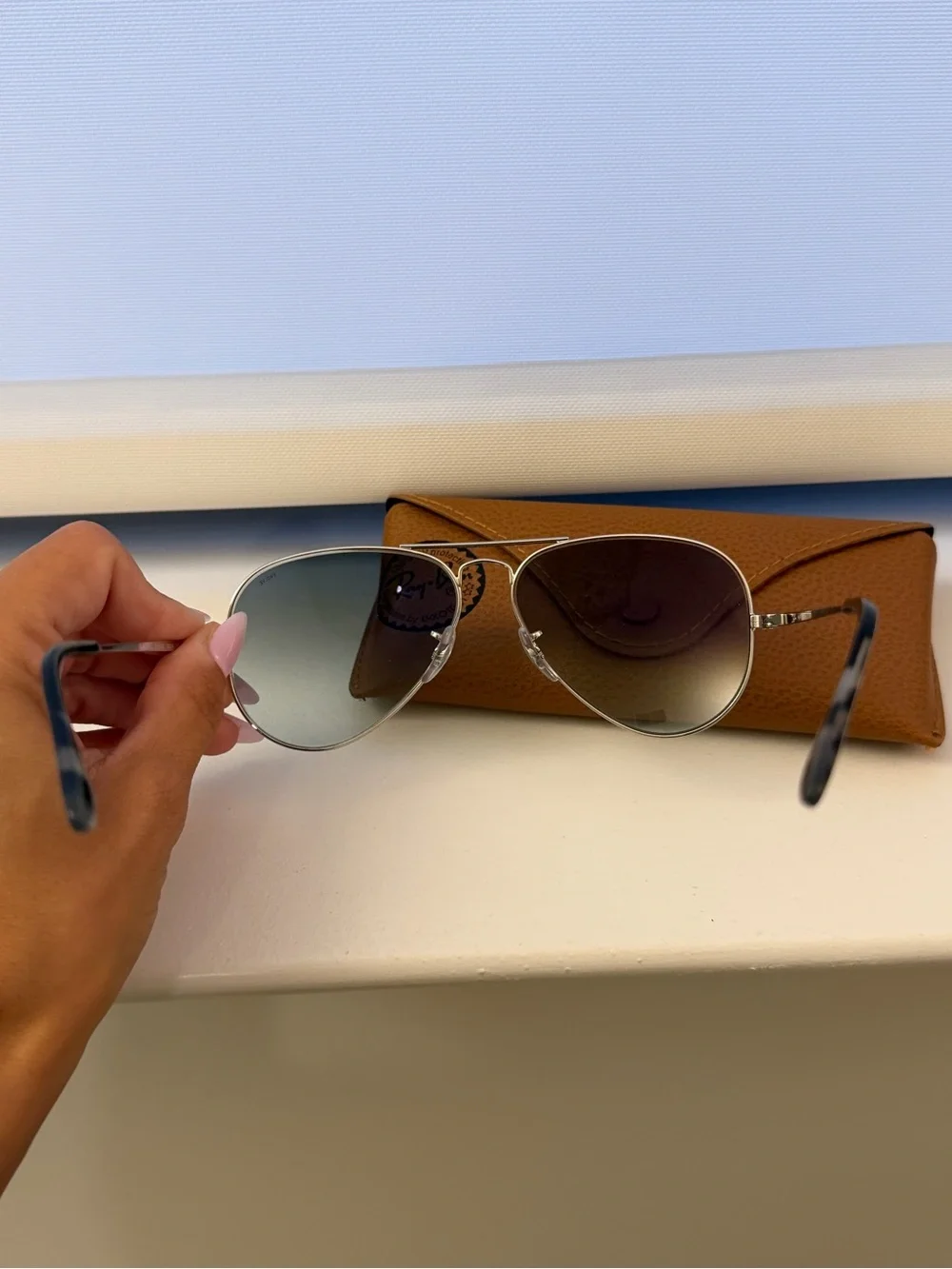 Ray-Ban Silver Evolve Aviator Sunglasses